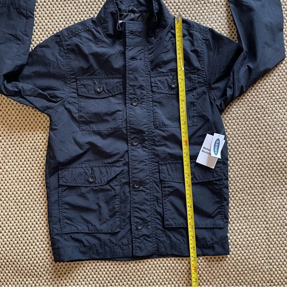 NEW Old Navy Utility Jacket Water Resistant Black Youth Size Medium 8